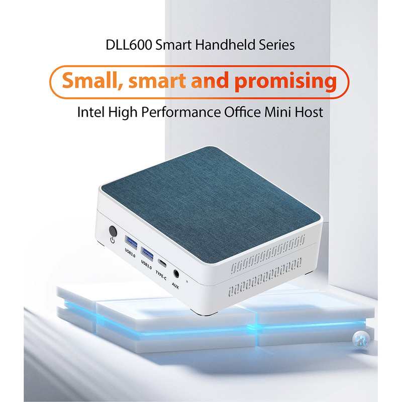 White Mini Computer N6000 Mini PC Office Gaming Smart Handheld Computer (16GB+512GB/UK-Plug ...