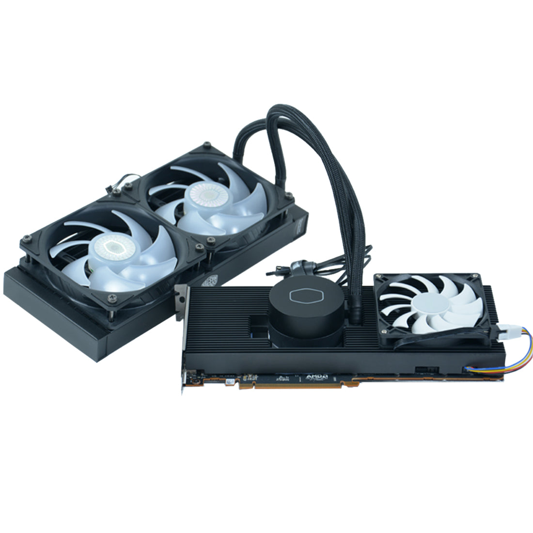 Dual 3090 Radiator RTX3090 Graphics Card All-in-one Water-cooled DIY Modified All-aluminum ...