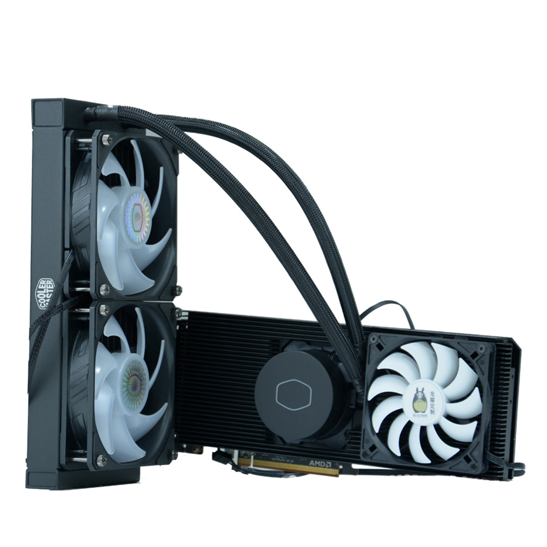 Dual 3090 Radiator RTX3090 Graphics Card All-in-one Water-cooled DIY Modified All-aluminum ...